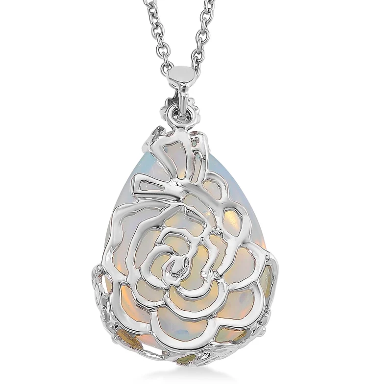 Opalite Schmuckset Legierung, Legierung Schwarz oxidiert ca. 100.00 ct
