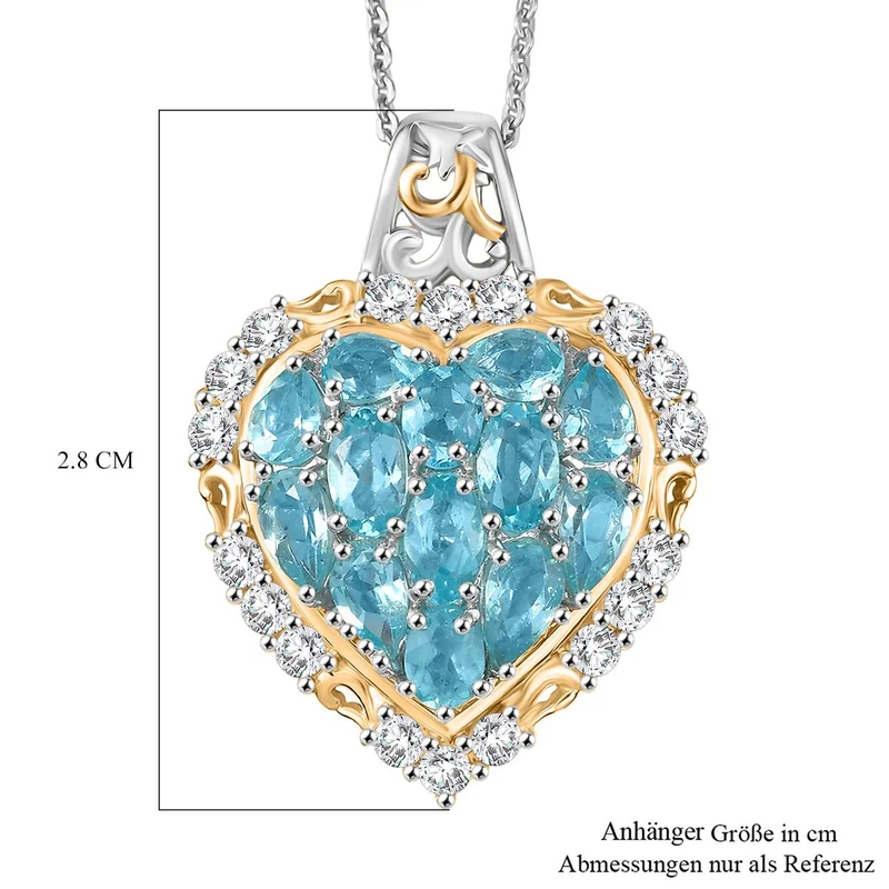 Betroka Blauer Apatit Schmuckset 925 Silber rhodiniert ca. 3.78 ct