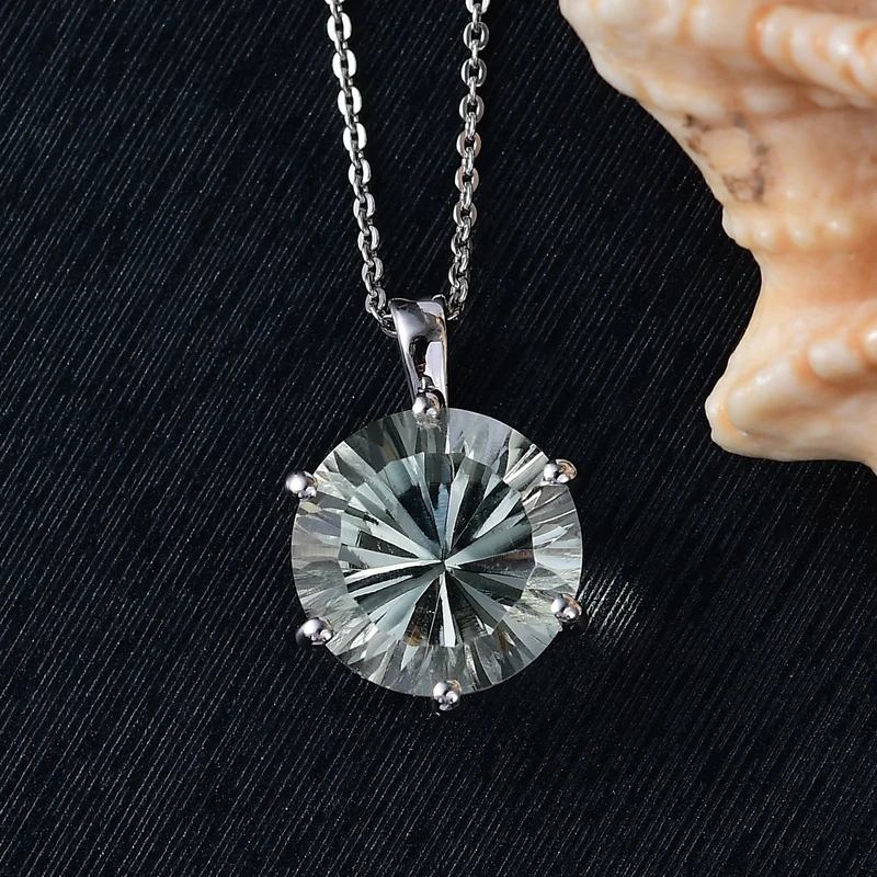 Prasiolite Schmuckset 925 Silber rhodiniert ca. 5,60 ct.