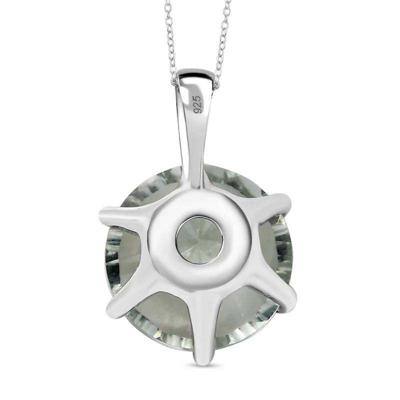 Prasiolite Schmuckset 925 Silber rhodiniert ca. 5,60 ct.