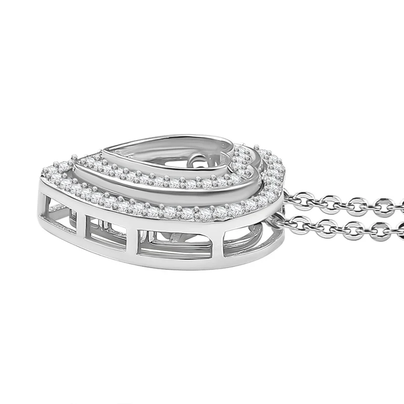 Moissanit Schmuckset 925 Silber rhodiniert ca. 0.97 ct