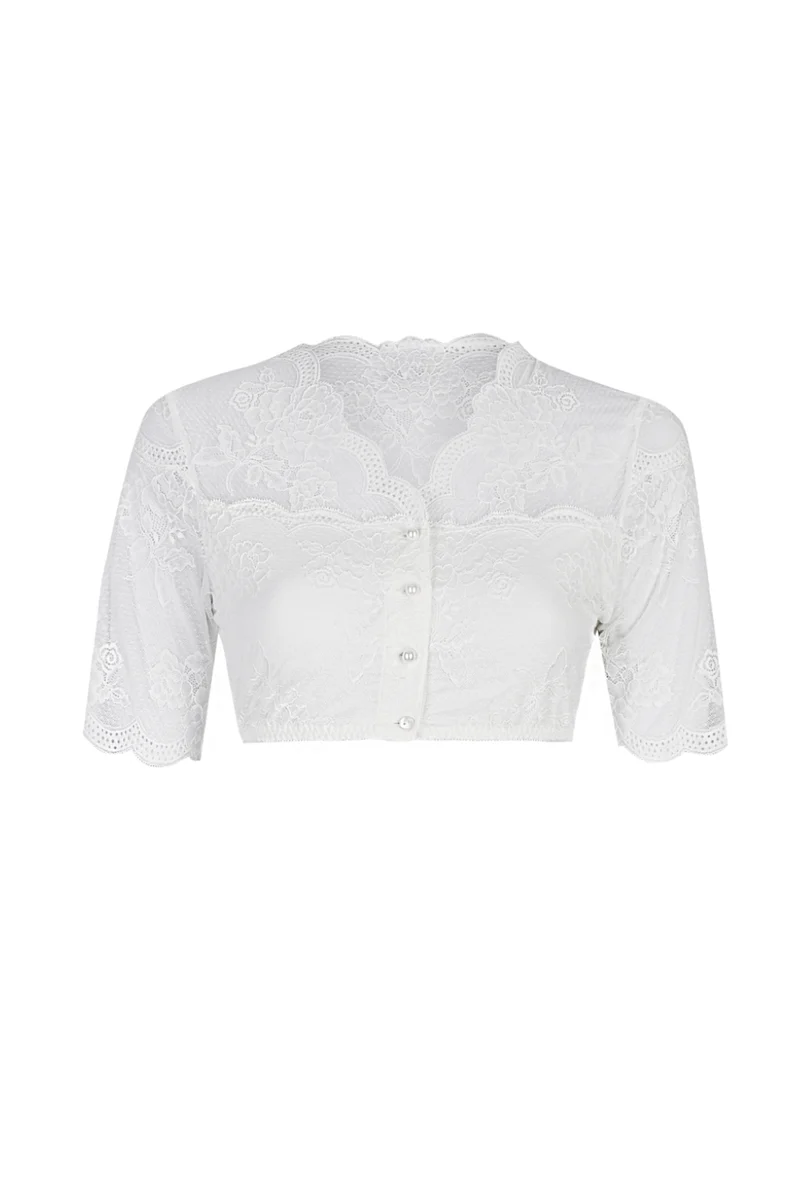Nina von C. Dirndl-Bluse Julia Halbarm – Weiß