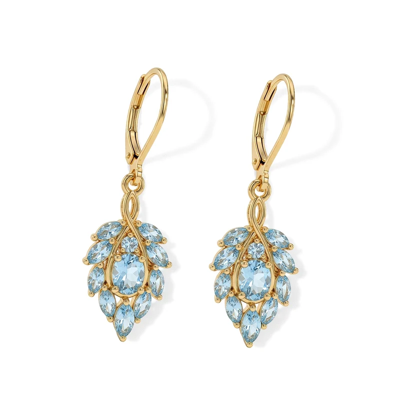 EVER TRUE Blauer Apatit Ohrringe Reine Bronze ca. 2.66 ct