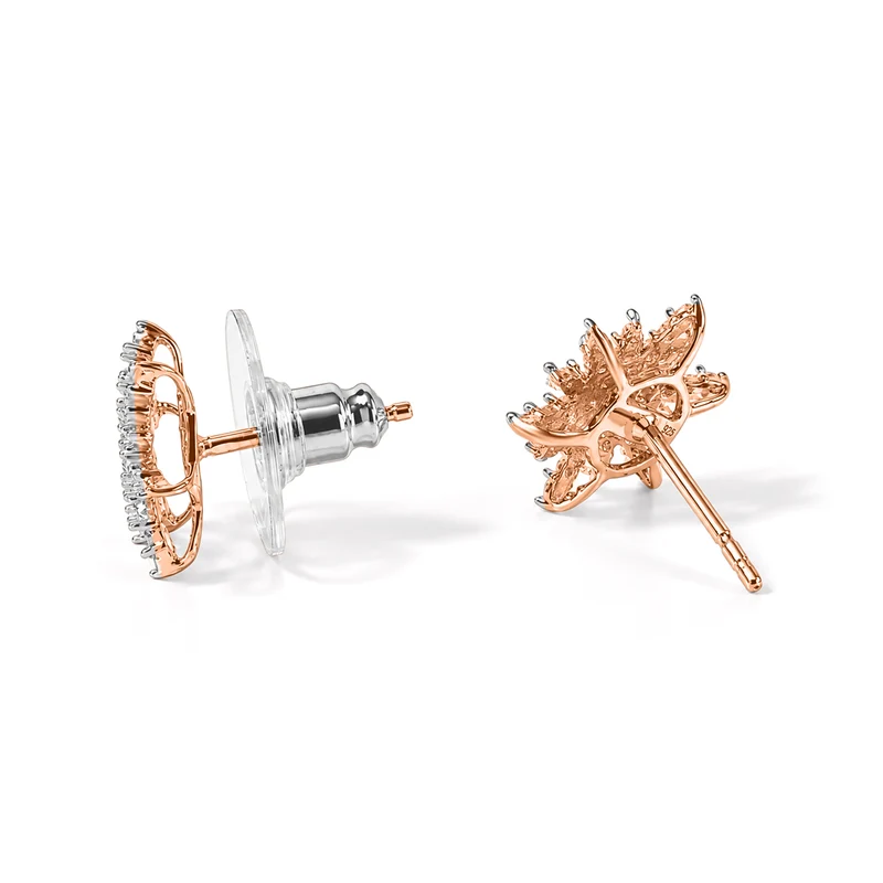 D'Joy Weißer Diamant Ohrringe 925 Silber Platiniert ca.