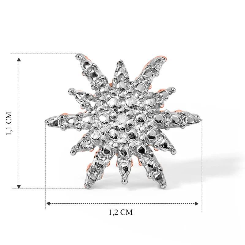 D'Joy Weißer Diamant Ohrringe 925 Silber Platiniert ca.