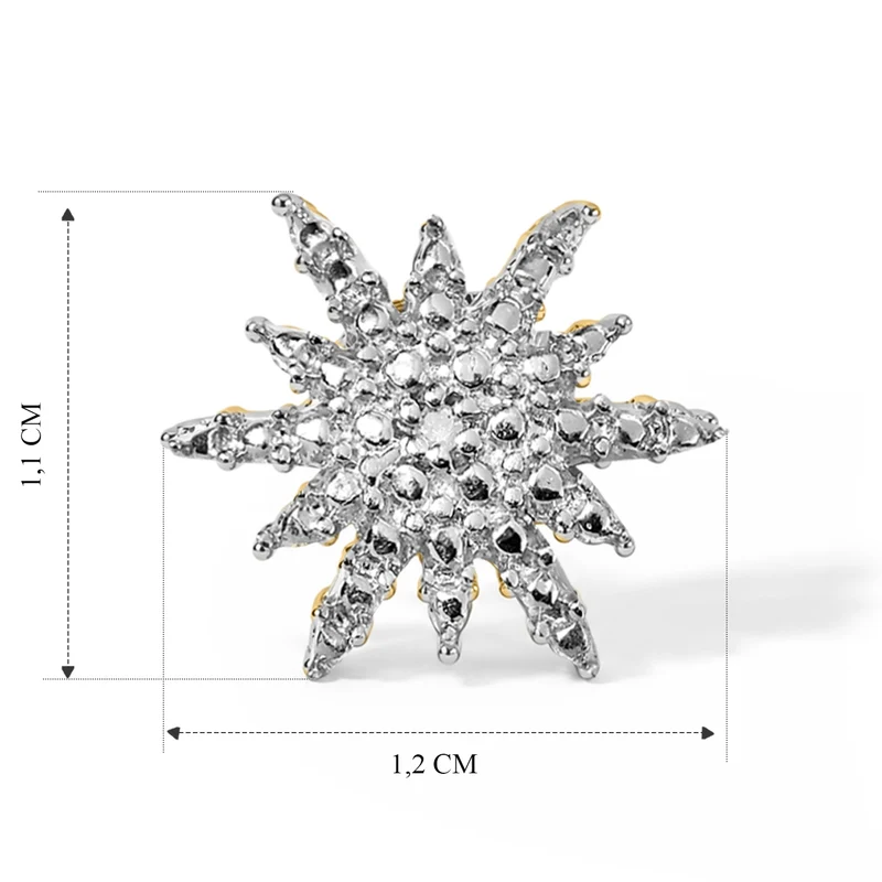 D'Joy Weißer Diamant Ohrringe 925 Silber Platiniert ca.