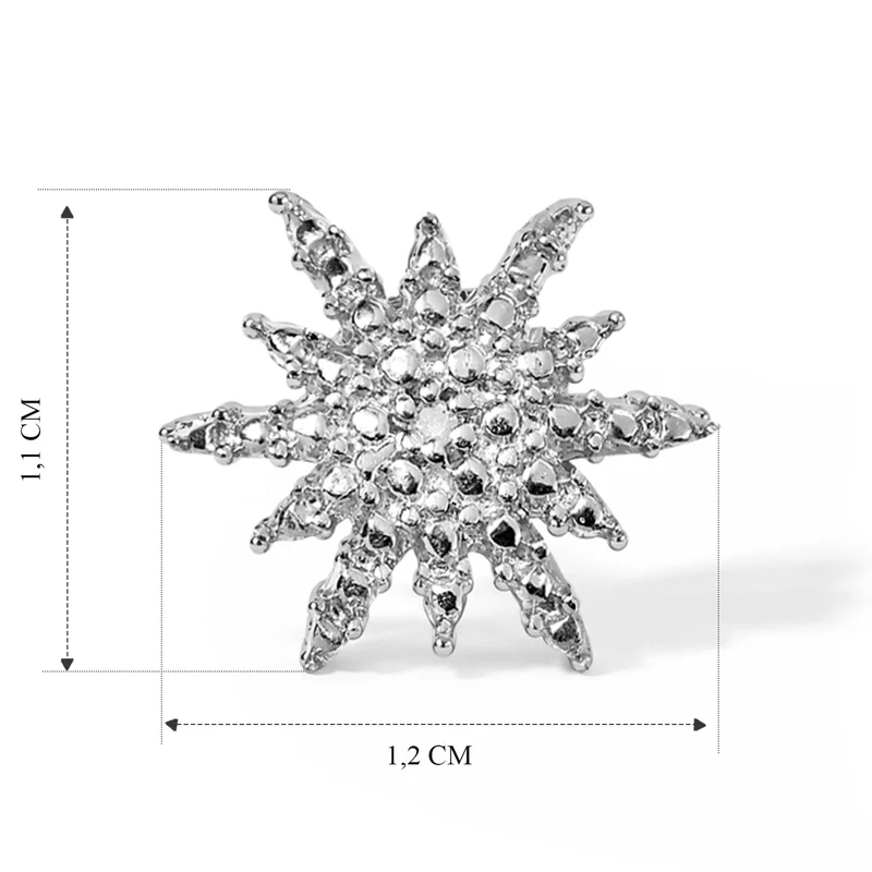 D'Joy Weißer Diamant Ohrringe 925 Silber Platiniert ca.