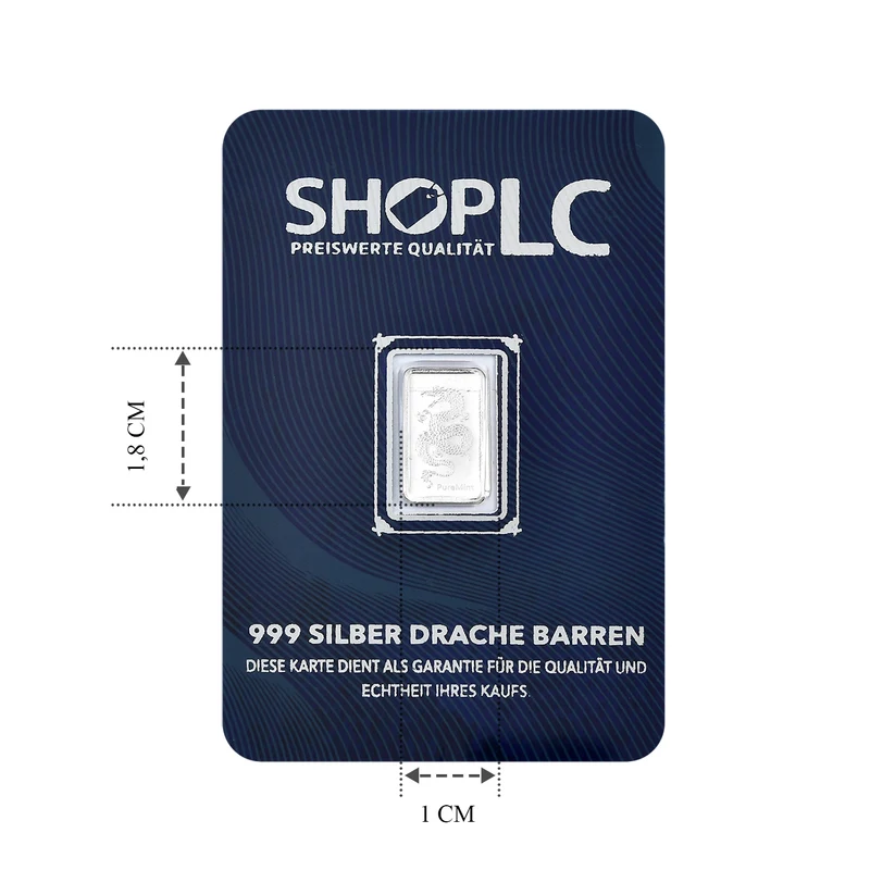 EXKLUSIVES GESCHENK - 999er Silber Schlange Barren, ca. 1,00g