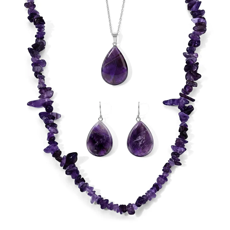 Tigerauge Schmuckset ca. 355.00 ct