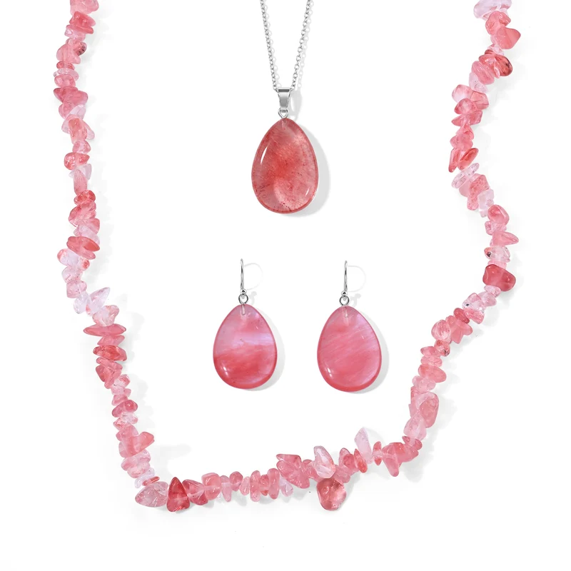 Tigerauge Schmuckset ca. 355.00 ct