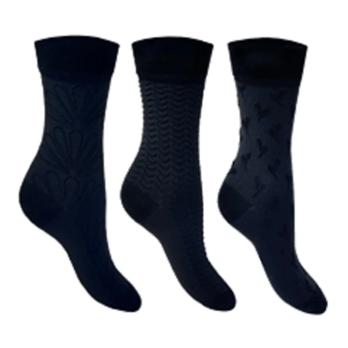 3 PK FLEXITOP LADIES DESIGN SOCKS