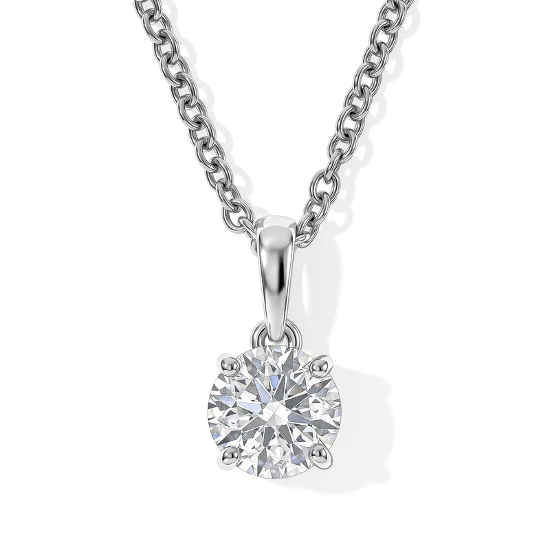 Moissanit Schmuckset ca. 50 cm 925 Silber Platiniert und Edelstahl Platiniert ca. 1,00 ct.