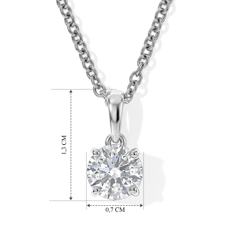 Moissanit Schmuckset ca. 50 cm 925 Silber Platiniert und Edelstahl Platiniert ca. 1,00 ct.