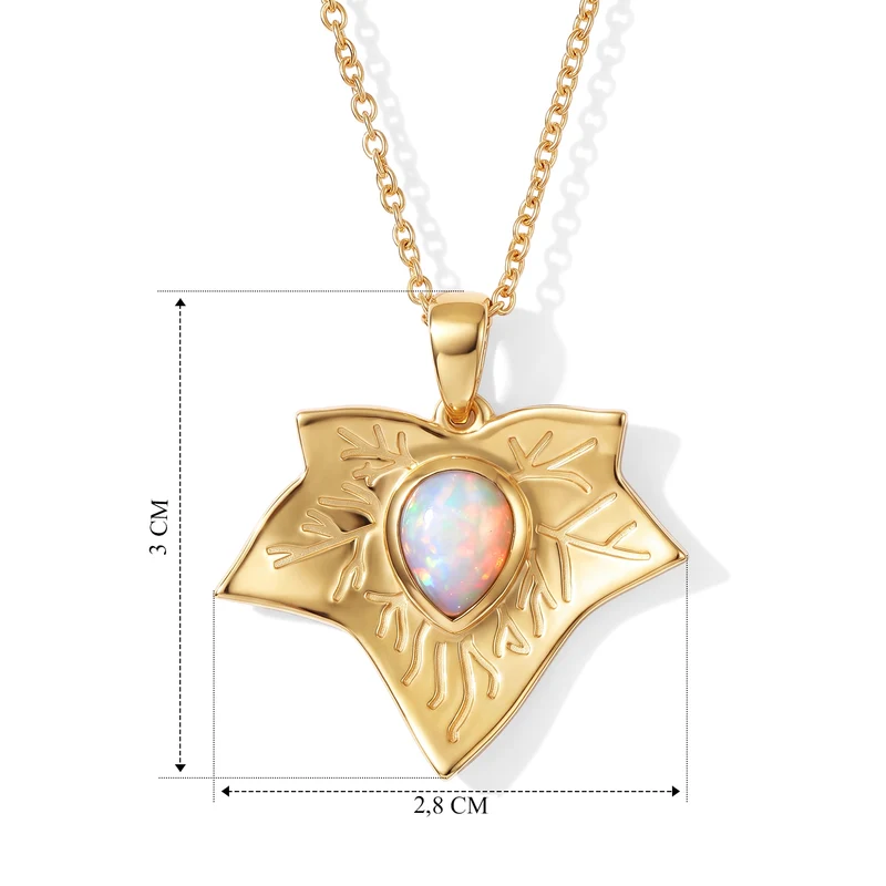 EVER TRUE AAA Natürlicher, äthiopischer Welo Opal Anhänger mit Kette, ca. 50 cm ca. 1.05 ct
