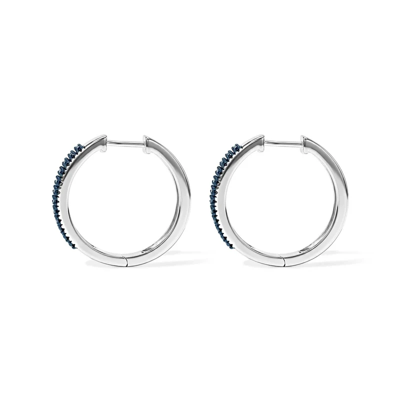 D'Joy Blauer Diamant (IR) Ohrringe 925 Silber Rhodiniert (10-15 Werktage Lieferzeit) ca. 0,33 ct.