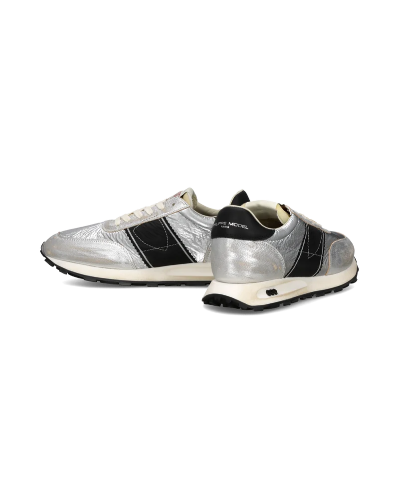 Sneakers Tour Running Men, Silver Black