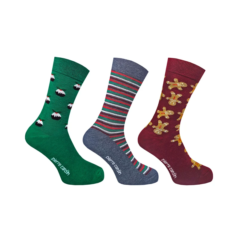 3PK XMAS DESIGN SOCKS