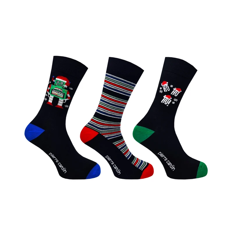 3PK XMAS DESIGN SOCKS
