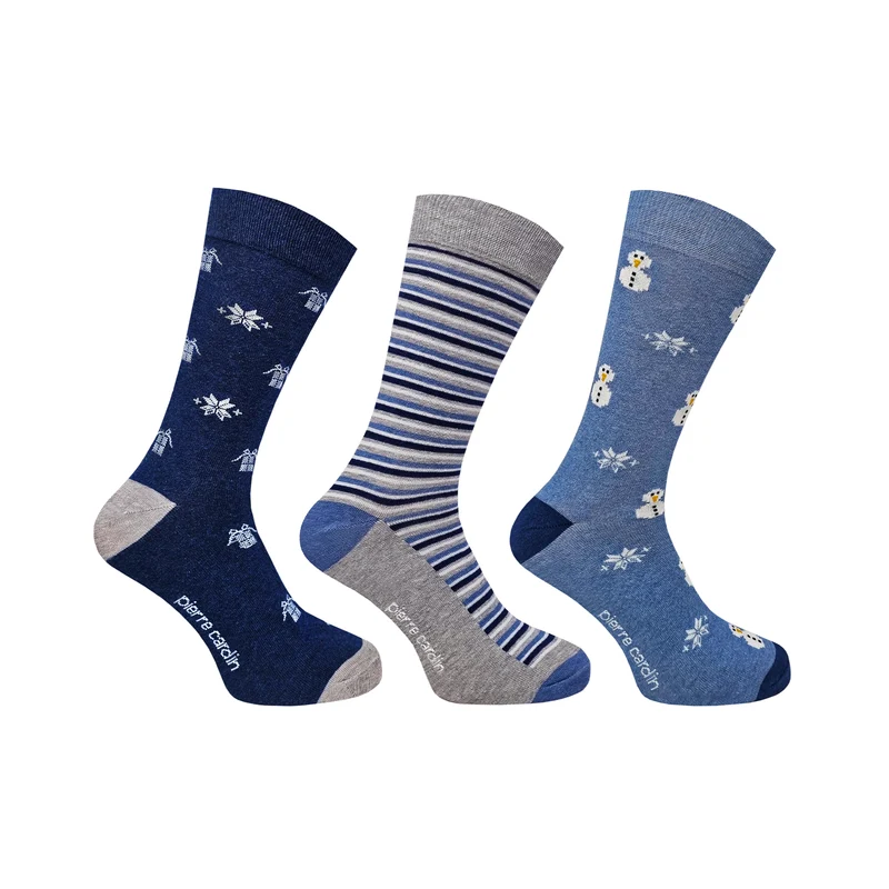 3PK XMAS DESIGN SOCKS
