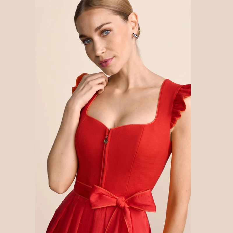 Krüger Dirndl Padme Rot Flügelarm 70cm
