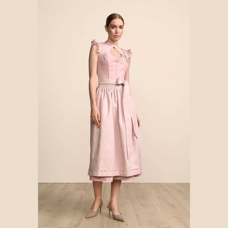 Krüger Dirndl Elouise Rosa Knopfleiste 80cm
