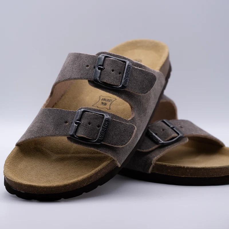 MeiSchua! Damen Trachten Sandalen Leder Pantoletten