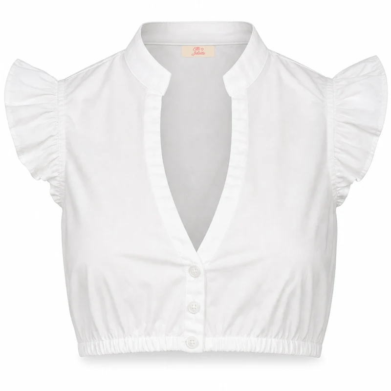 Elli & Juliette Dirndlbluse Lyra Weiß Flügelarm