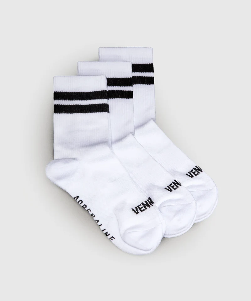 Chaussettes montantes lot de 3 paires Venum Adrenaline - Blanc/Noir