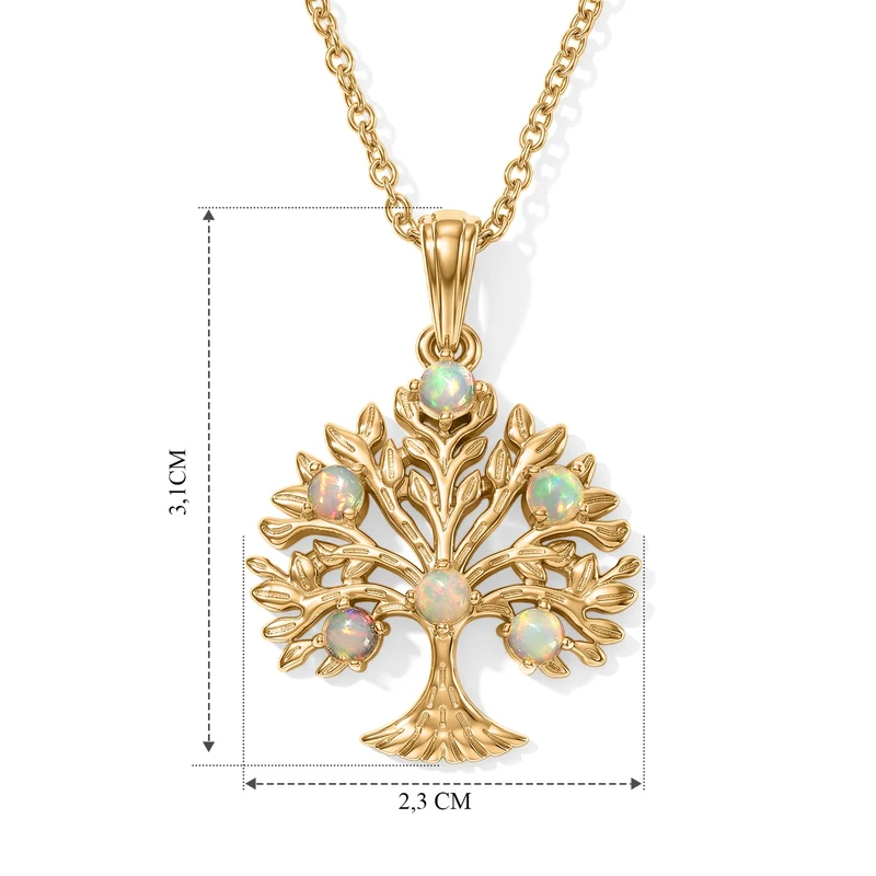 EVER TRUE AA Natürlicher, äthiopischer Welo Opal Anhänger mit Kette, (9-14 Werktage Lieferzeit) ca. 50 cm ca. 0.43 ct