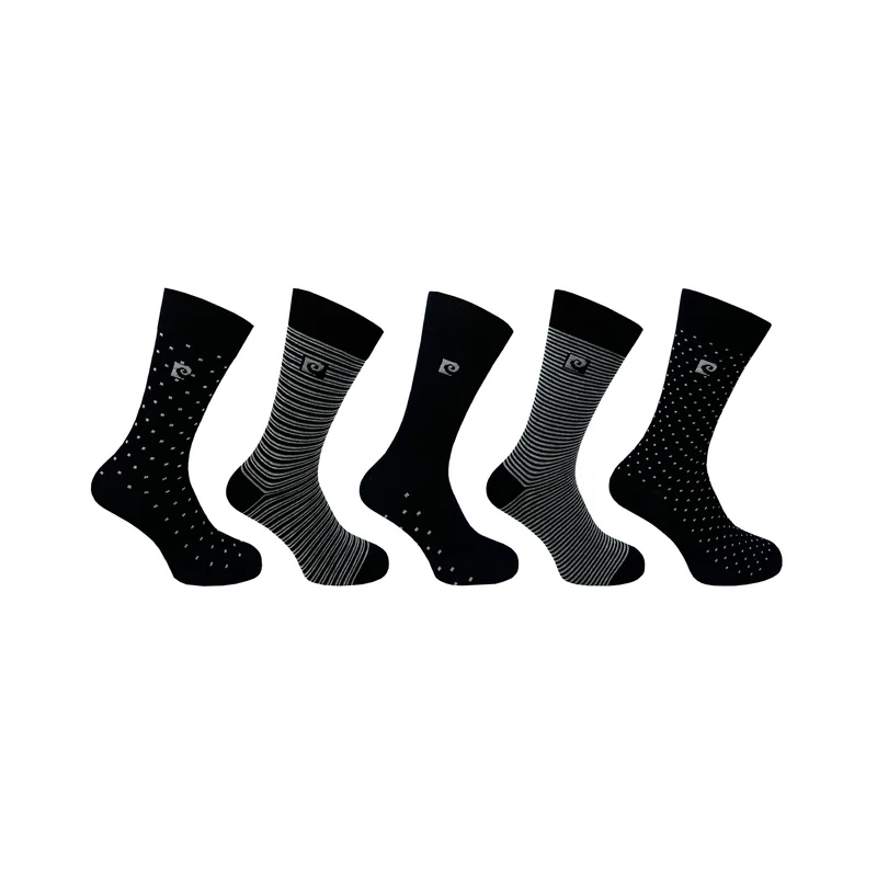 5 PK PIERRE CARDIN MENS BAMBOO DESIGN SOCKS