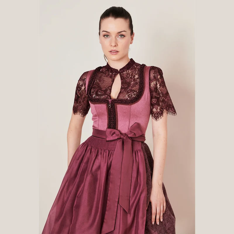 Krüger Dirndl Danila Pink mit Miederborte 70cm