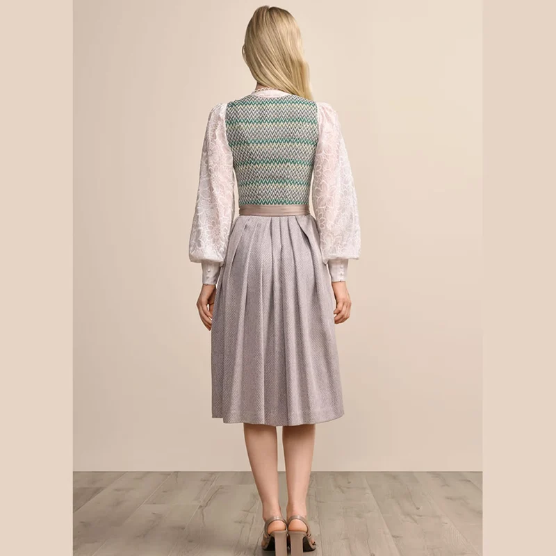 Krüger Dirndl Neah Grün mit Reißverschluss 70cm