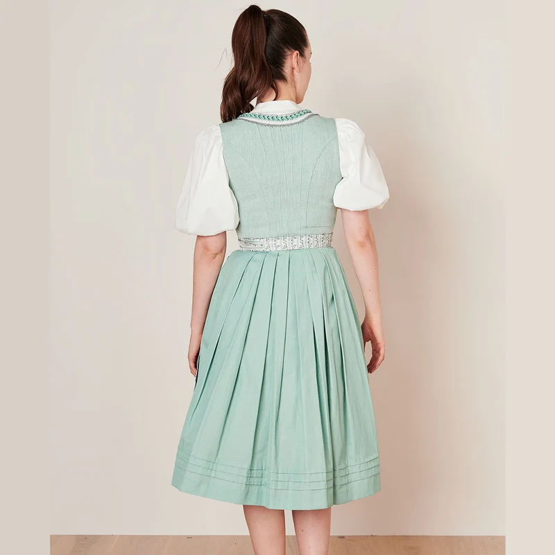 Krüger Dirndl Adribel Mintgrün Froschgoscherl 70cm