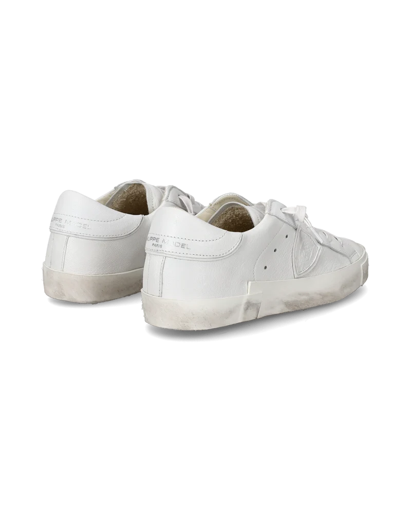 Women's Prsx Low-Top Sneakers in Leather, White