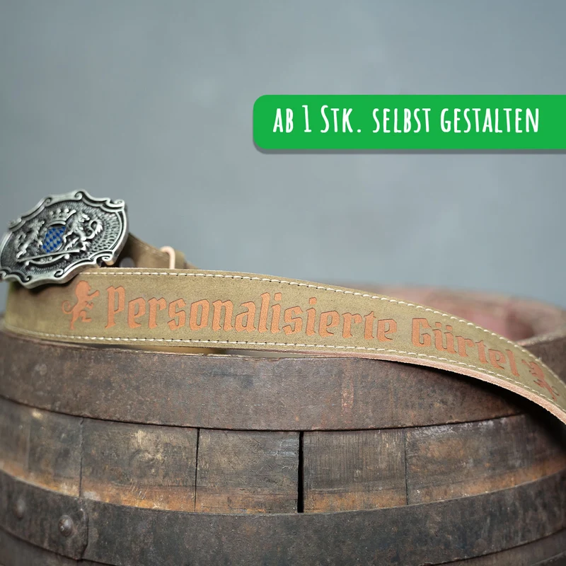 Gürtel Selbst Gestalten ab 1 Stk. mit Logo oder Text