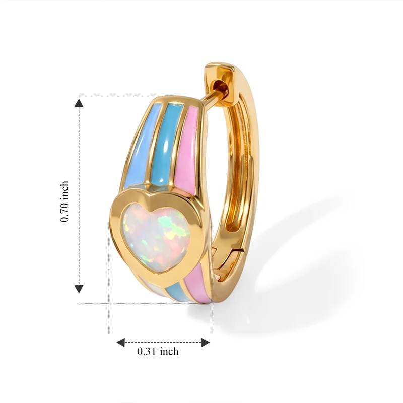 EVER TRUE AAA Natürlicher, äthiopischer Welo Opal Ohrringe Reine Bronze (10-15 Werktage Lieferzeit) ca. 1,10 ct.