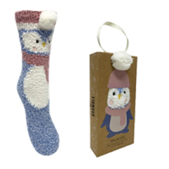 1PK BRAMBLE LADIES FLUFFY SOCKS IN GIFT BOX