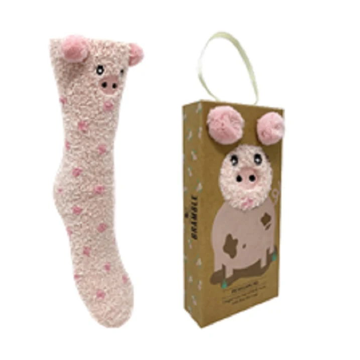 1PK BRAMBLE LADIES FLUFFY SOCKS IN GIFT BOX
