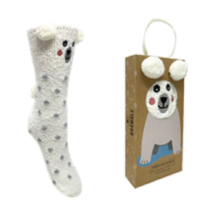 1PK BRAMBLE LADIES FLUFFY SOCKS IN GIFT BOX