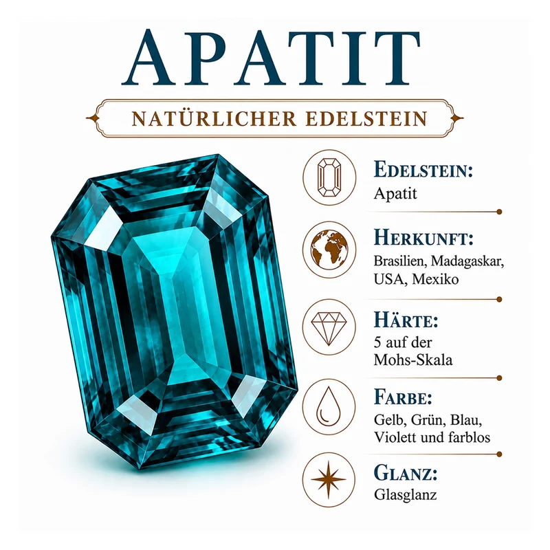 EVER TRUE Blauer Apatit Ohrringe Reine Bronze ca.8,76 ct.