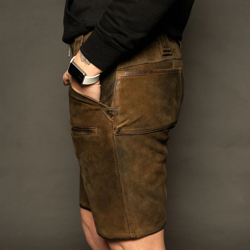 Datschi Trachten Damen Zunft Lederhose Richtfest Braun Wildbock Leder