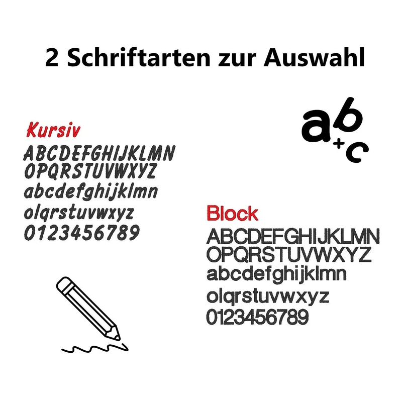 Stickmotiv Wunschtext / Datum individuell personalisierte Bestickung