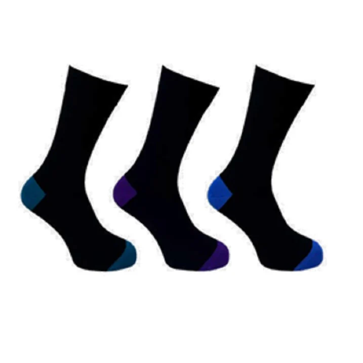 3 PK FLEXITOP MENS HEEL & TOE SOCKS