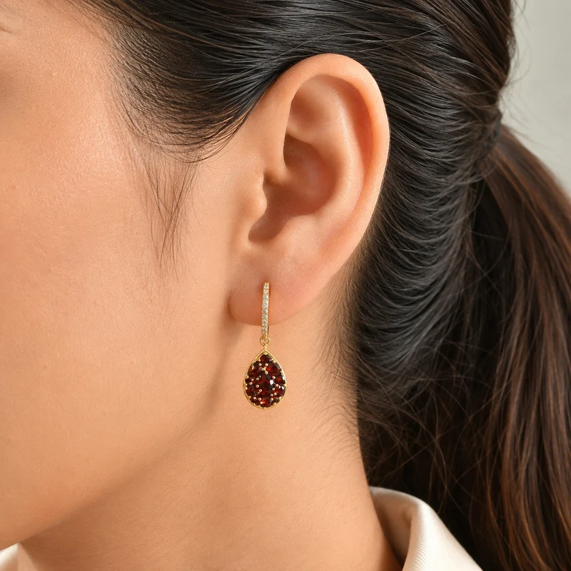 EVER TRUE Mosambik Granat Ohrringe Reine Bronze ca. 2,57 ct.