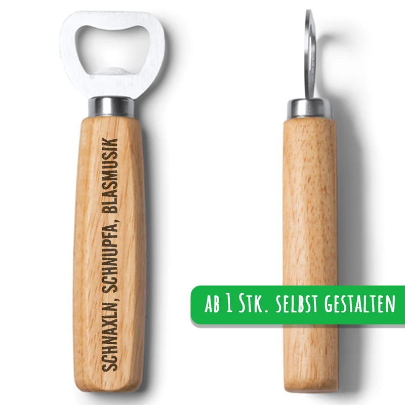 Flaschenöffner Holz Selbst Gestalten ab 1 Stk. Personalisiert