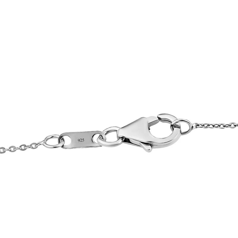 Meteorit-Anhänger mit Kette, 925 Silber platiniert ca. 7.27 ct