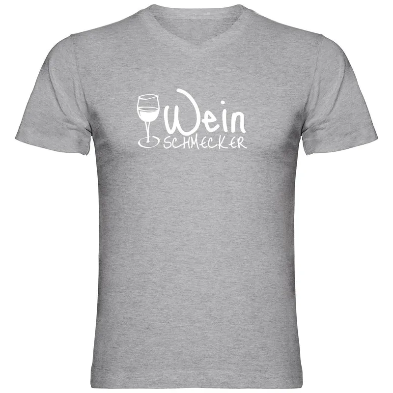 Weinschmecker Herren Tshirt V-Ausschnitt