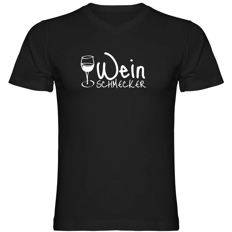 Weinschmecker Herren Tshirt V-Ausschnitt