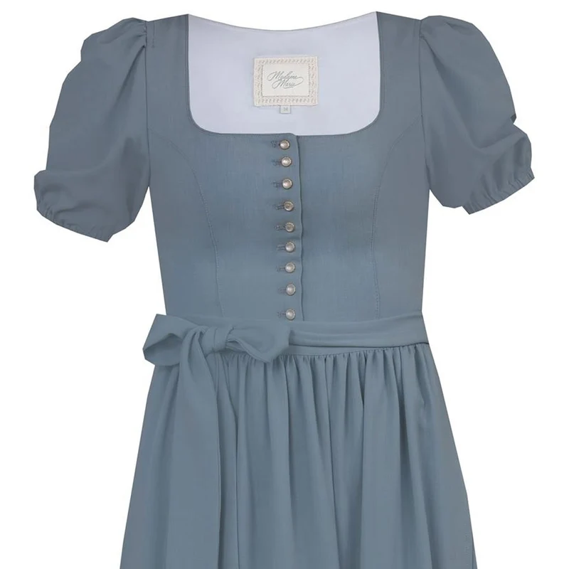 Madame Marie Dirndl Alisora Taubenblau Puffarm 75cm