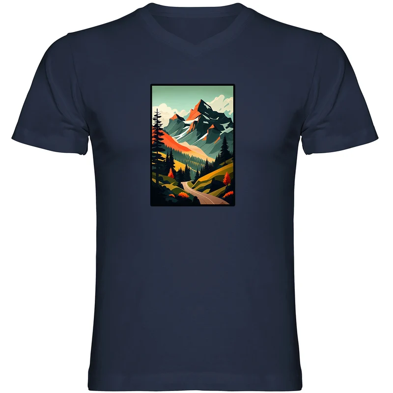 Bergmomente Herren T shirt V-Ausschnitt